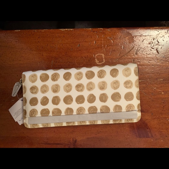 Coach Polka-dot Zip-Around Wallet - Picture 2 of 4